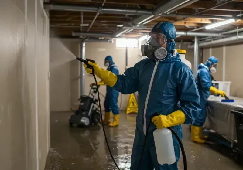 Basement Sanitization and Antimicrobial Treatment process in Merriam, KS